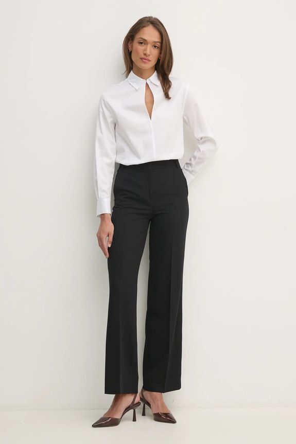 Bavlnená blúzka Calvin Klein K20K208378 biela SS25