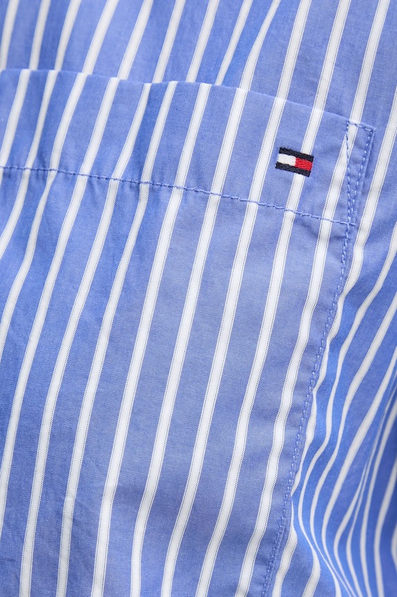 Βαμβακερό πουκάμισο Tommy Hilfiger WW0WW44717 μωβ