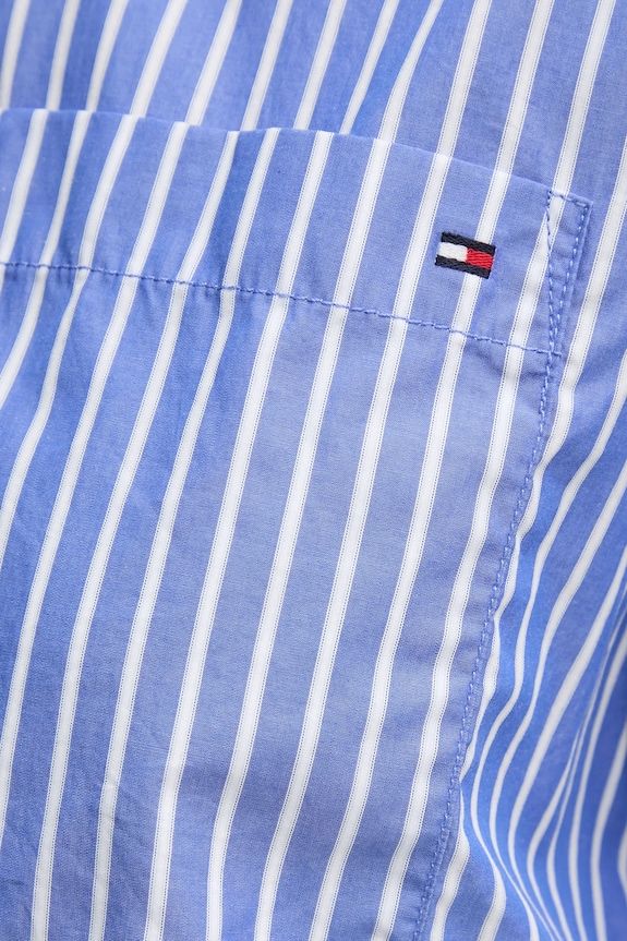 Βαμβακερό πουκάμισο Tommy Hilfiger WW0WW44717 μωβ