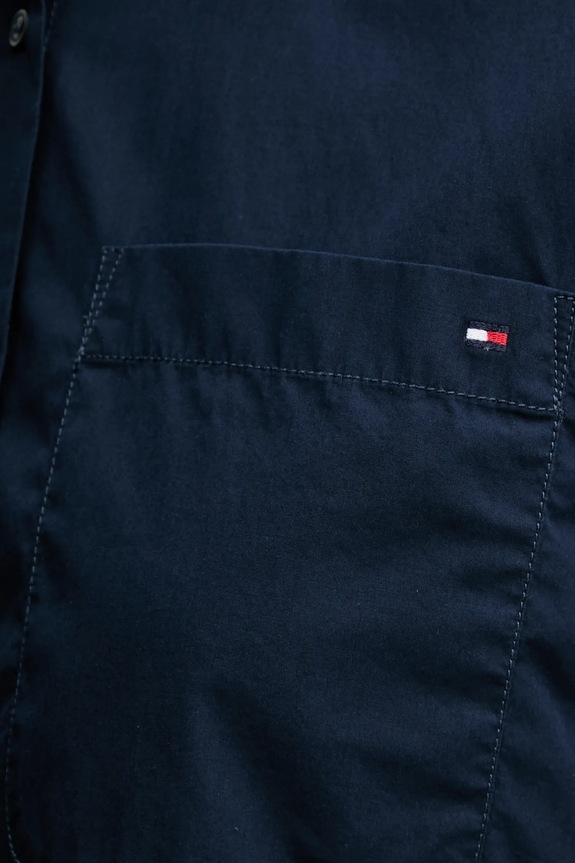 Βαμβακερό πουκάμισο Tommy Hilfiger WW0WW44717 σκούρο μπλε