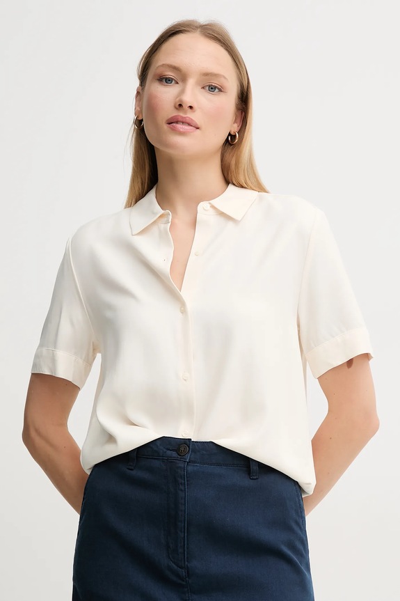 Košeľa Tommy Hilfiger relaxed béžová WW0WW44683