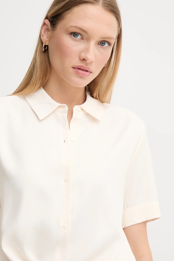 Košeľa Tommy Hilfiger béžová WW0WW44683