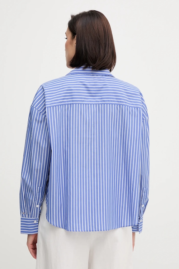 Odzież Tommy Hilfiger koszula bawełniana WW0WW44722 fioletowy