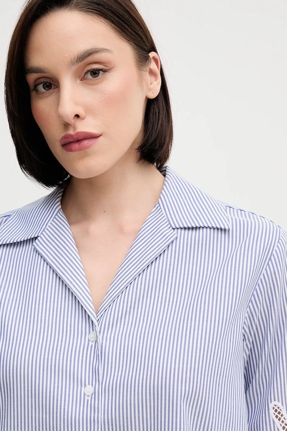 Bavlněná košile Tommy Hilfiger modrá WW0WW44693