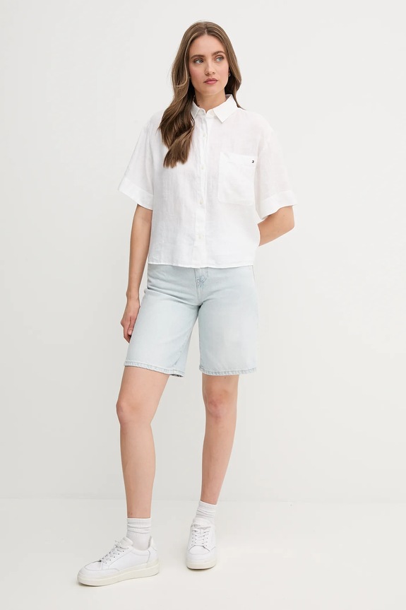 Tommy Hilfiger len ing WW0WW44720 bézs SS25