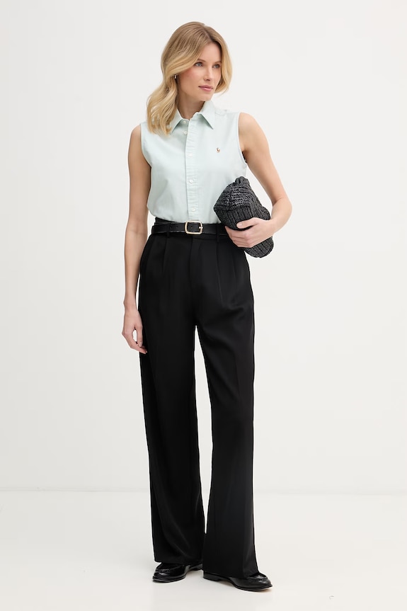 Polo Ralph Lauren koszula damska bawełniana 211968896 turkusowy SS26