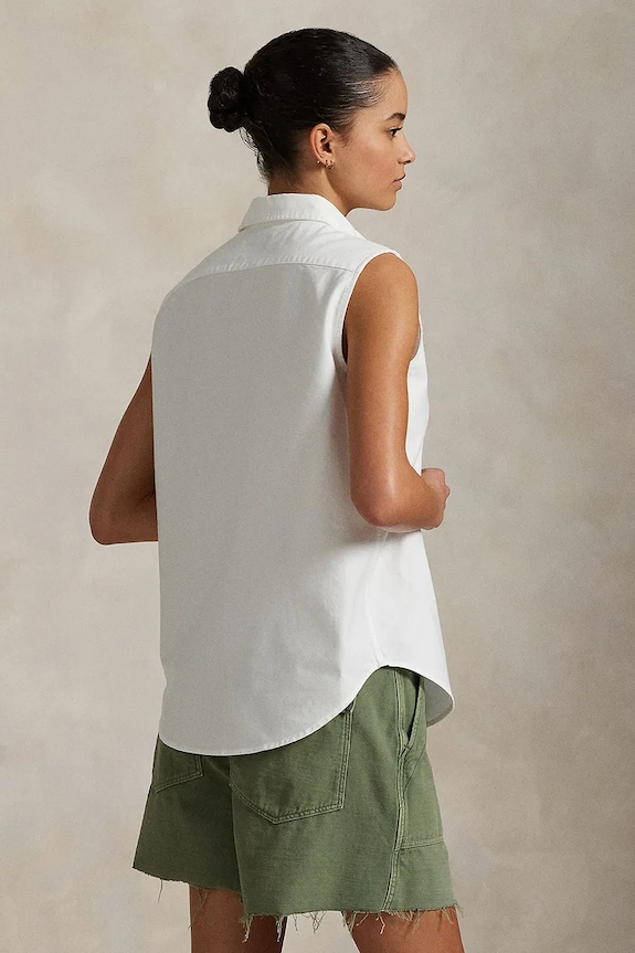 Bavlnená košeľa Polo Ralph Lauren 211968992 biela SS25