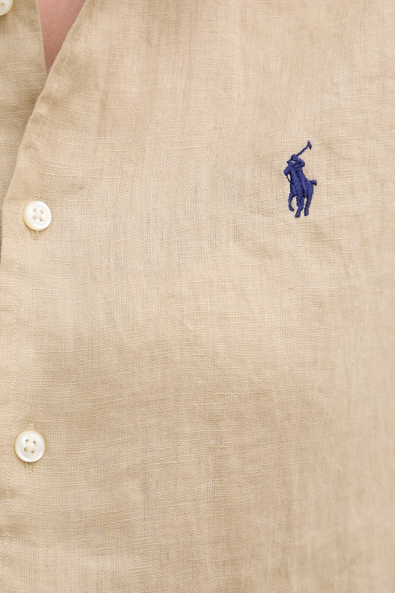 Polo Ralph Lauren πουκάμισο γυναικείο λινό 211973366 μπεζ