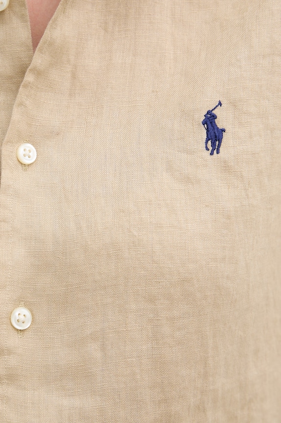 Polo Ralph Lauren риза дамска от лен 211973366 бежов