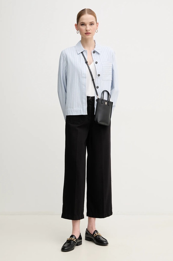Barbour koszula bawełniana June LOS0070BL23 niebieski SS25