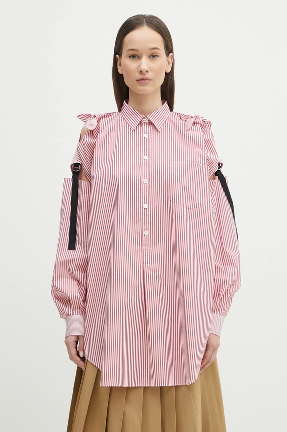 Хлопковая рубашка Undercover Shirt узор красный UP1E1405