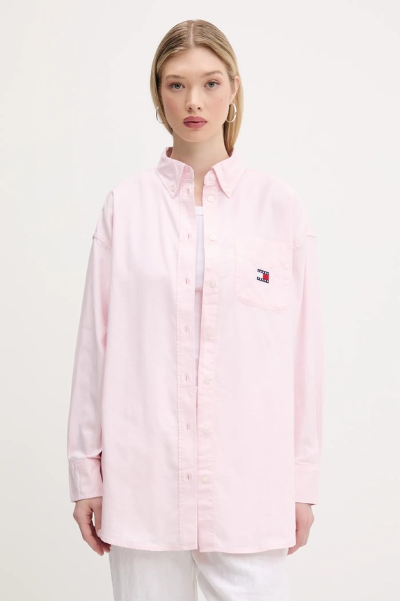 Tommy Jeans pamut ing pamut rózsaszín DW0DW20289