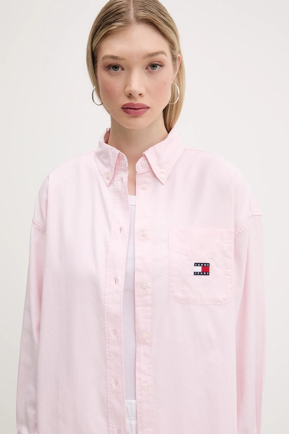 Tommy Jeans pamut ing rózsaszín DW0DW20289