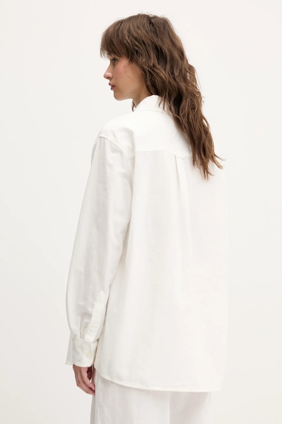 Ρούχα Πουκάμισο με μείγμα από λινό Tommy Jeans DW0DW20292 μπεζ