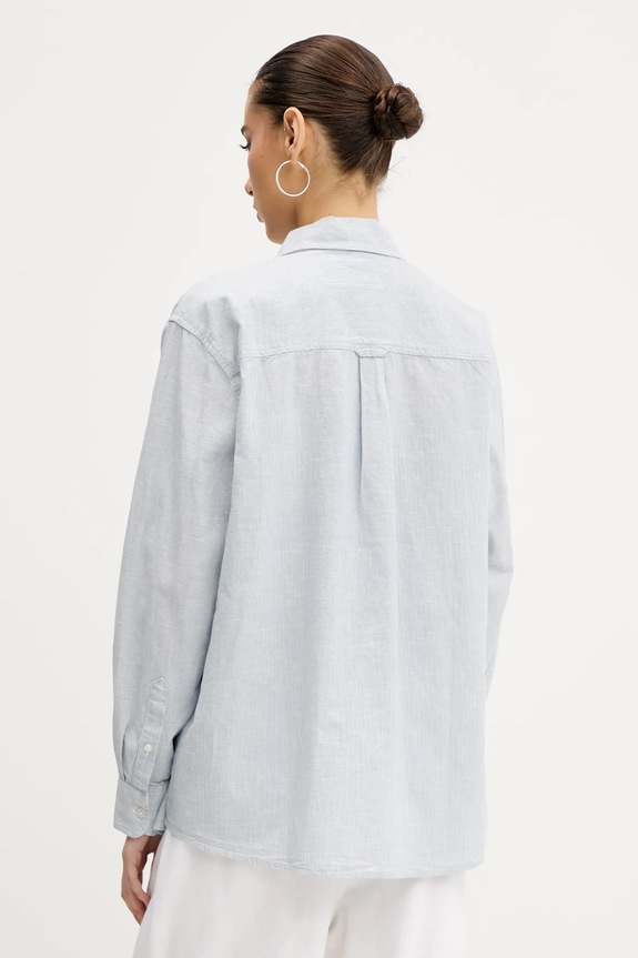 Ruházat Tommy Jeans lenvászon ing DW0DW20292 szürke