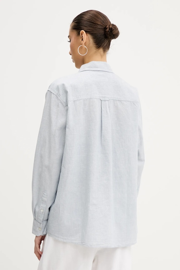 Ruházat Tommy Jeans lenvászon ing DW0DW20292 szürke