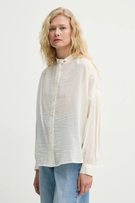 Πουκάμισο Sessun casual μπεζ 25210017