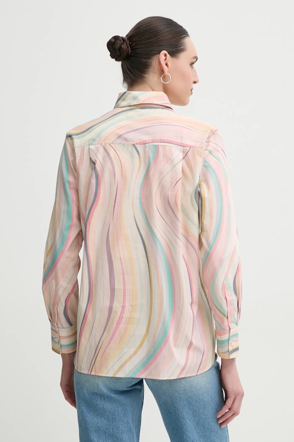 Ρούχα Βαμβακερό πουκάμισο PS Paul Smith W2R.331B.P31281 ροζ