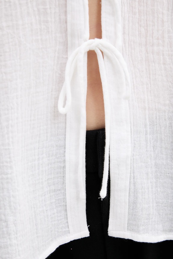 Βαμβακερή μπλούζα Abercrombie & Fitch KI140.5000.100 λευκό