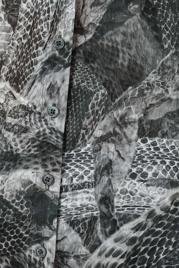 Oblečenie Košeľa s prímesou hodvábu AllSaints LEYLA W042PC sivá