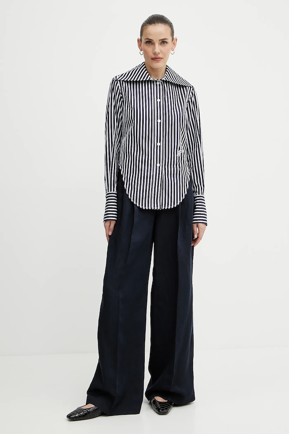 Patou camicia in cotone BL0410190 blu navy SS25