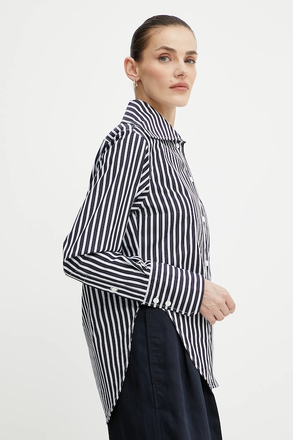 Patou camicia in cotone blu navy BL0410190