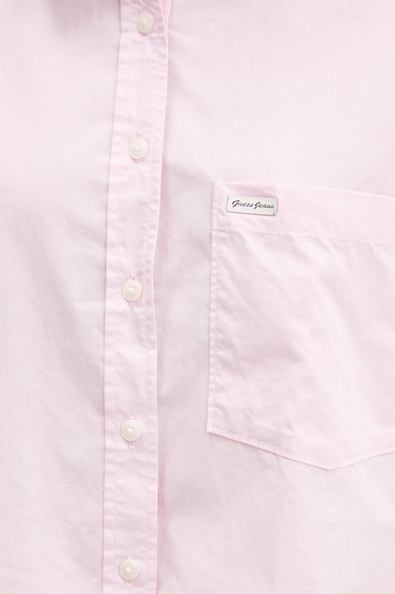 Guess Jeans cămașă din bumbac W5GH98.WH7P1 roz