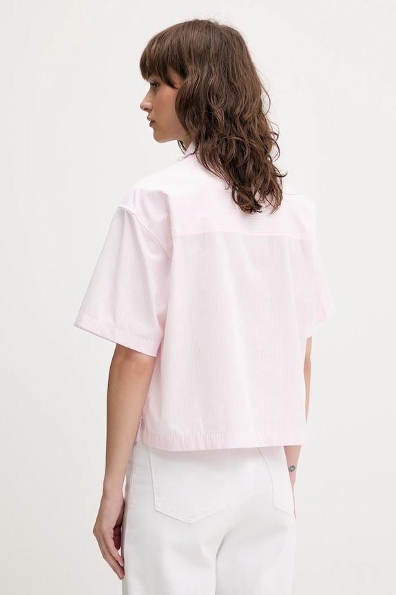 Ρούχα Βαμβακερό πουκάμισο Guess Jeans W5GH98.WH7Q1 ροζ