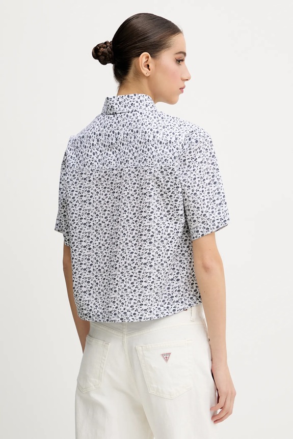 Oblečení Bavlněná košile Guess Jeans W5GH98.WH8R1 bílá