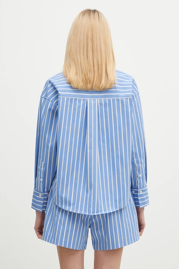 Ρούχα Πουκάμισο Axel Arigato Tailor Striped Shirt A2869001 μπλε