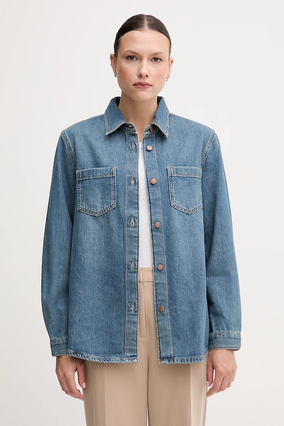 United Colors of Benetton camicia di jeans denim blu 5WDMDQ0C5
