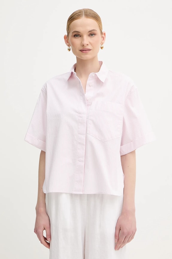 Košeľa United Colors of Benetton regular ružová 5SZRDQ0C0