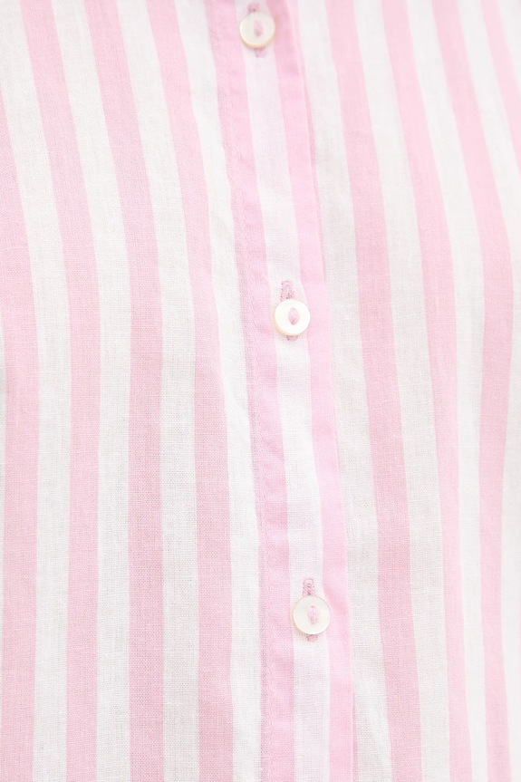 Πουκάμισο με μείγμα από λινό United Colors of Benetton ροζ 58I5DQ08M