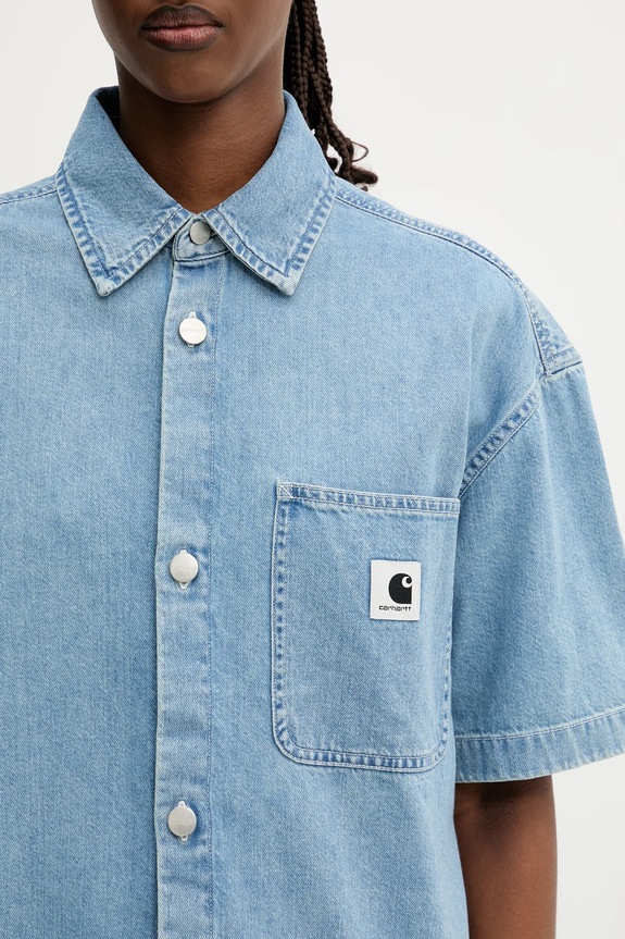 Carhartt WIP denim shirt S/S Lovilia Shirt blue I034558.135
