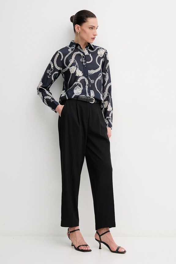 Gant selyem keverék póló 4300456 sötétkék SS25