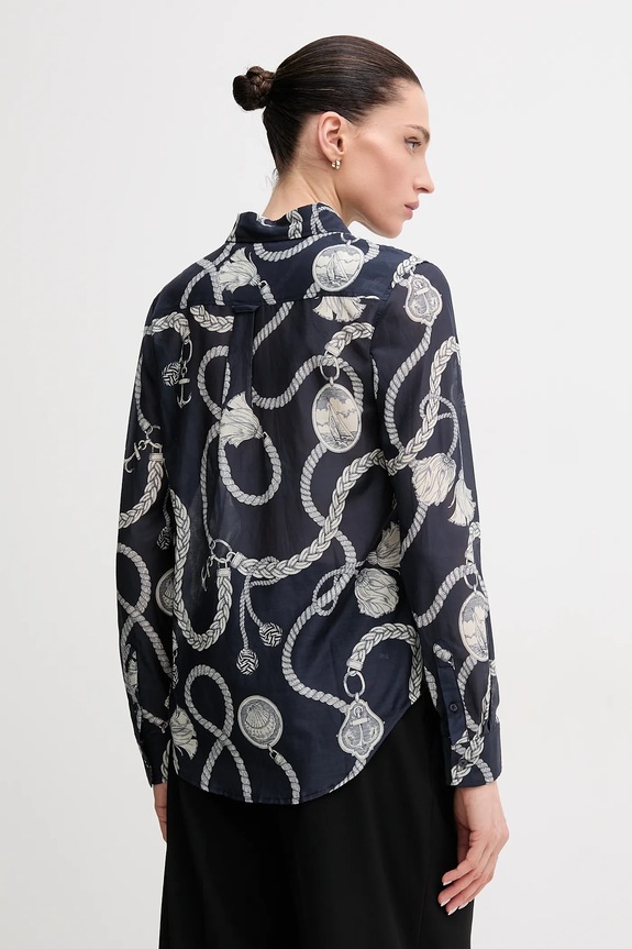 Ruházat Gant selyem keverék póló 4300456 sötétkék