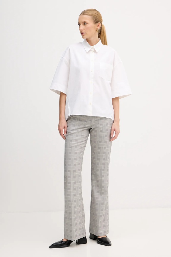 Kenzo koszula bawełniana FF52CH2589LB.01 biały SS25