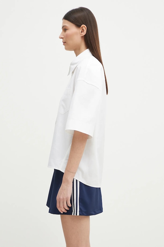 Kenzo camicia in cotone FF52CH2589LB.01 bianco SS25