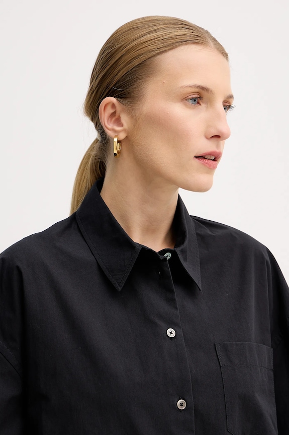 Kenzo camicia in cotone nero FF52CH2589LB.99