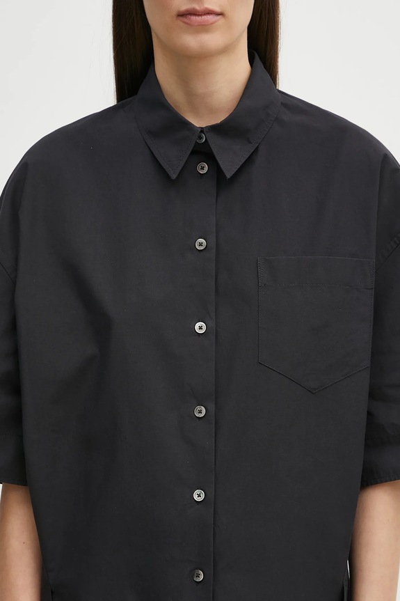 Βαμβακερό πουκάμισο Kenzo μαύρο FF52CH2589LB.99