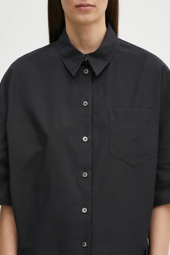 Βαμβακερό πουκάμισο Kenzo μαύρο FF52CH2589LB.99
