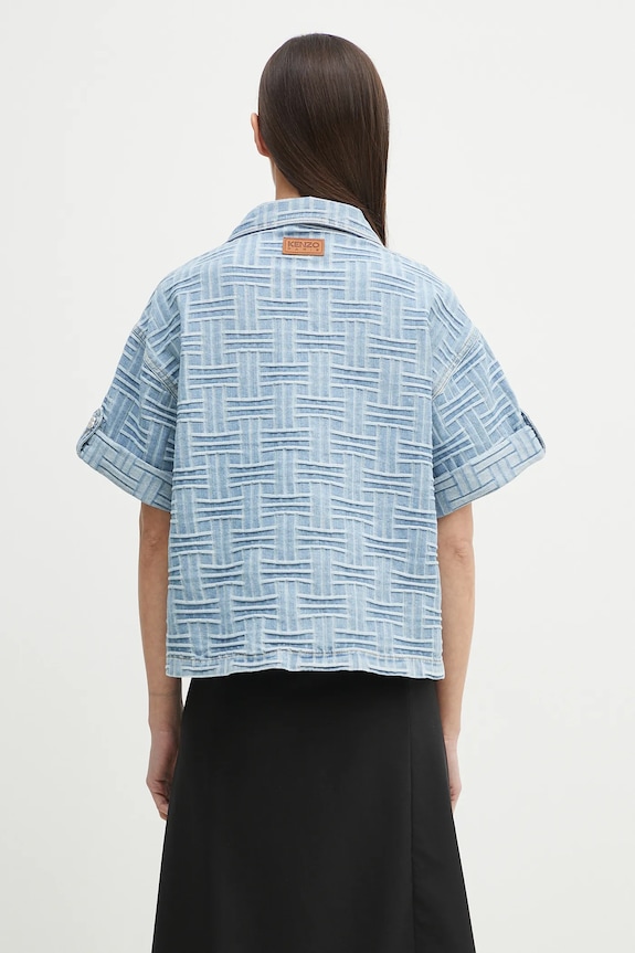 Abbigliamento Kenzo camicia di jeans FF52DC2496J4.DB blu