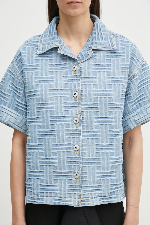 Kenzo camicia di jeans blu FF52DC2496J4.DB