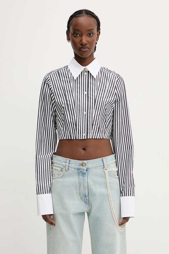 Sportmax cotton shirt Abano slim black 2512111022600