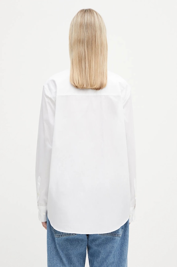 Ρούχα Βαμβακερό πουκάμισο Anine Bing Essie Shirt A.07.11028 λευκό