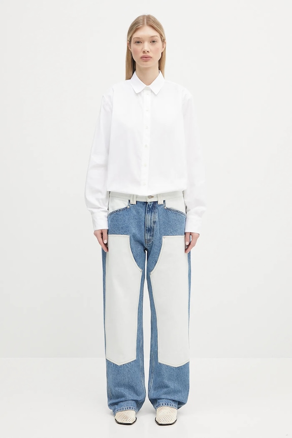 Βαμβακερό πουκάμισο Anine Bing Essie Shirt A.07.11028 λευκό