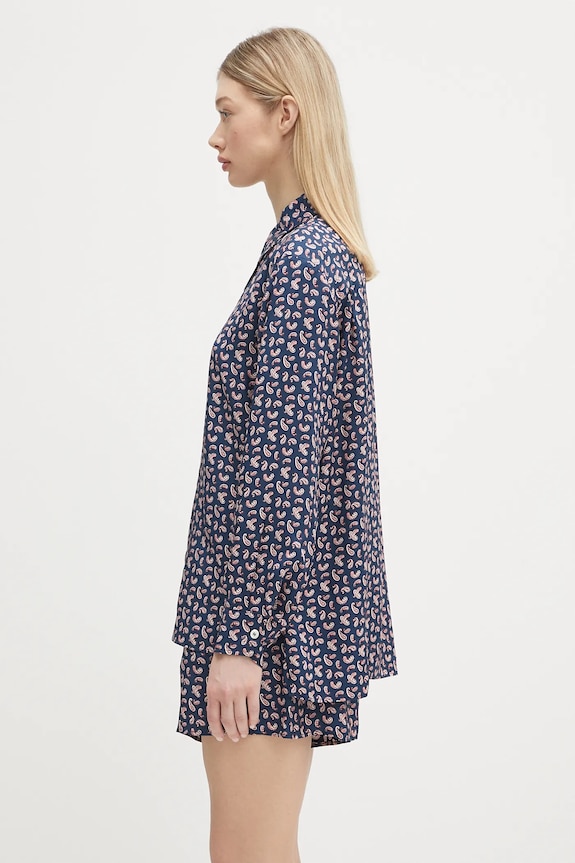 A.P.C. camicia Chemise Gabrielle VIALN.F12607 blu navy SS25