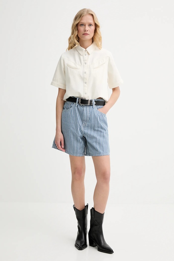 Levi's camicia di jeans RINOA CAMP SHIRT 001SL beige SS25
