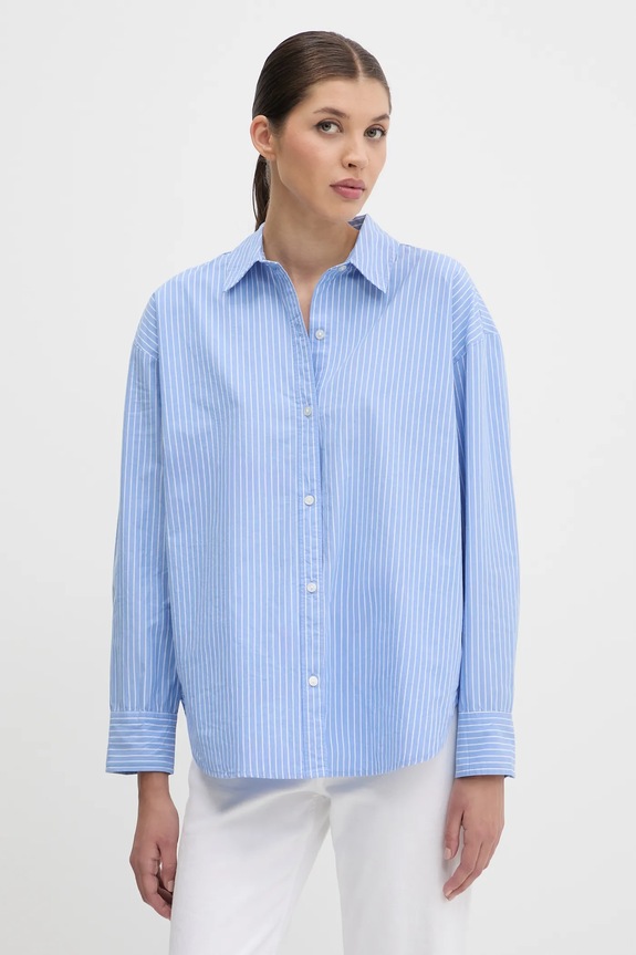 Βαμβακερό πουκάμισο Abercrombie & Fitch casual μπλε KI140.5150.217