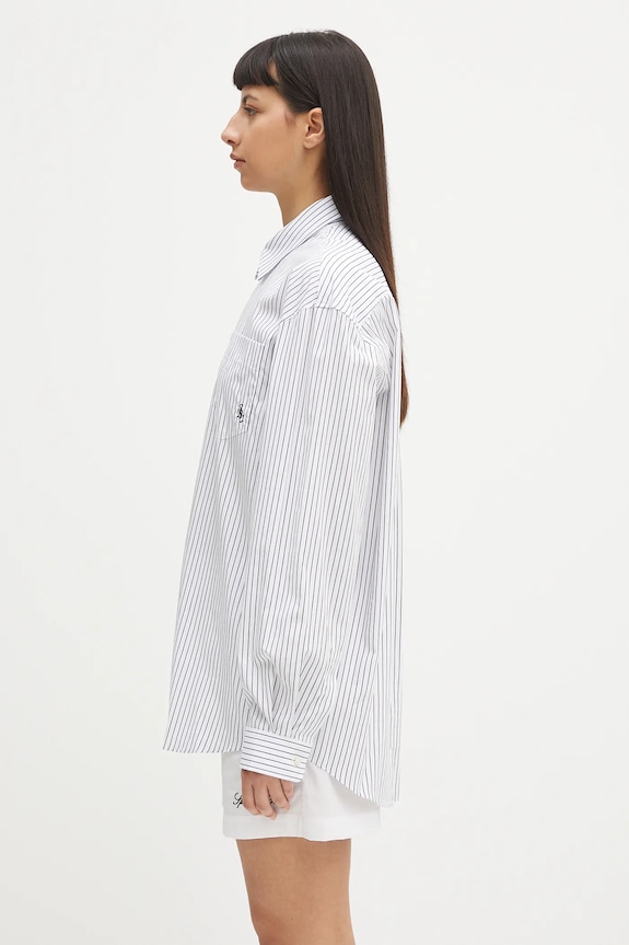 Sporty & Rich koszula bawełniana Src Oversized SI006606302ST02 niebieski SS25
